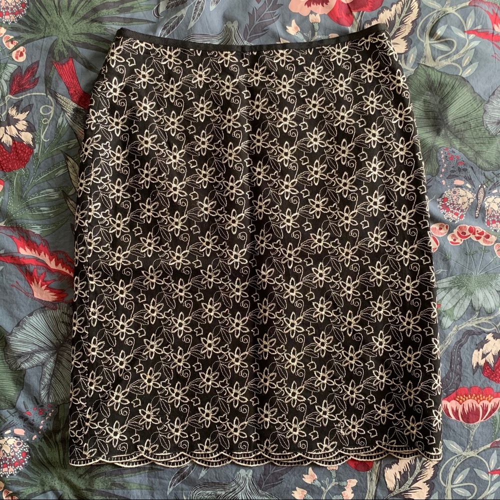Vintage Floral Pencil Skirt